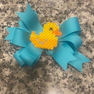 NWOT HANDMADE Perler Duck Hair Bow